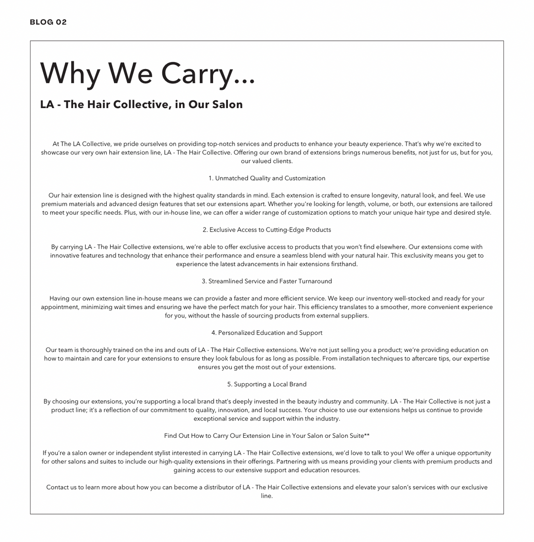 Why We Carry LA- The Hair Collective....