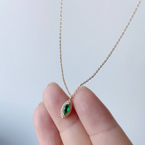 14K Gold Palace Emerald Necklace