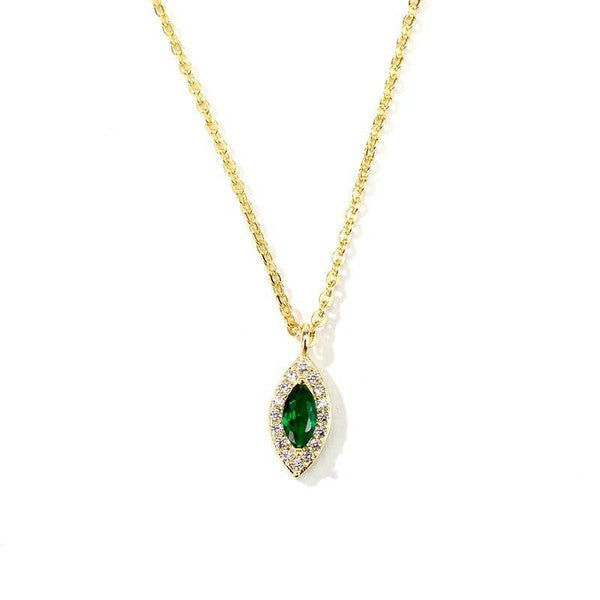 14K Gold Palace Emerald Necklace