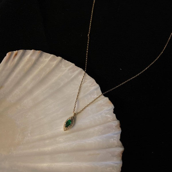 14K Gold Palace Emerald Necklace