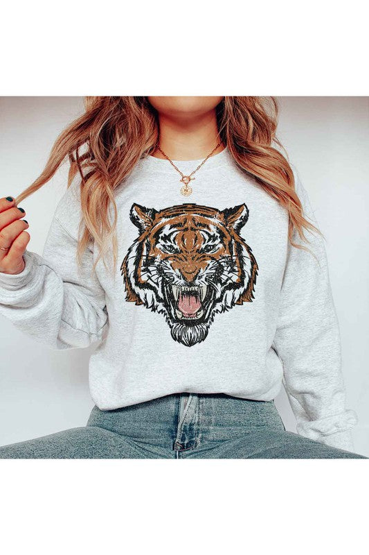 TIGER GRAPHIC SWEATSHIRT PLUS SIZE