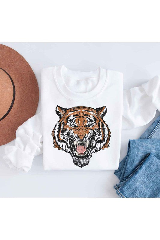 TIGER GRAPHIC SWEATSHIRT PLUS SIZE