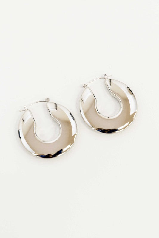 Disk Hoop Earrings