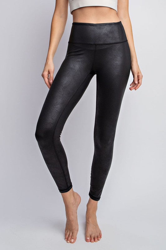 Foiled Full-Length Leggings