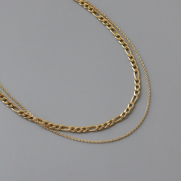 Double layer Figaro Chain Necklace