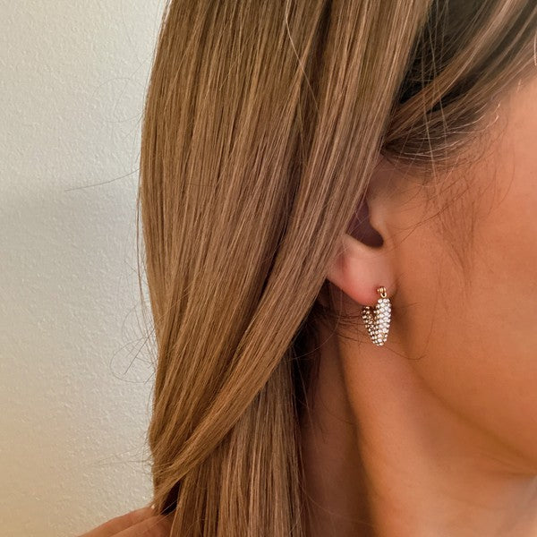 V Shape Classy Hoop Earrings