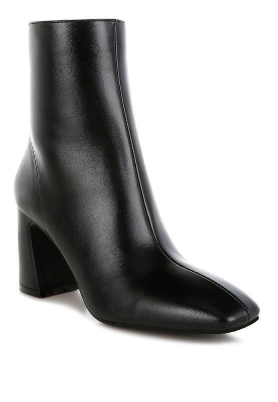 Bruna Square Toe Ankle Boots