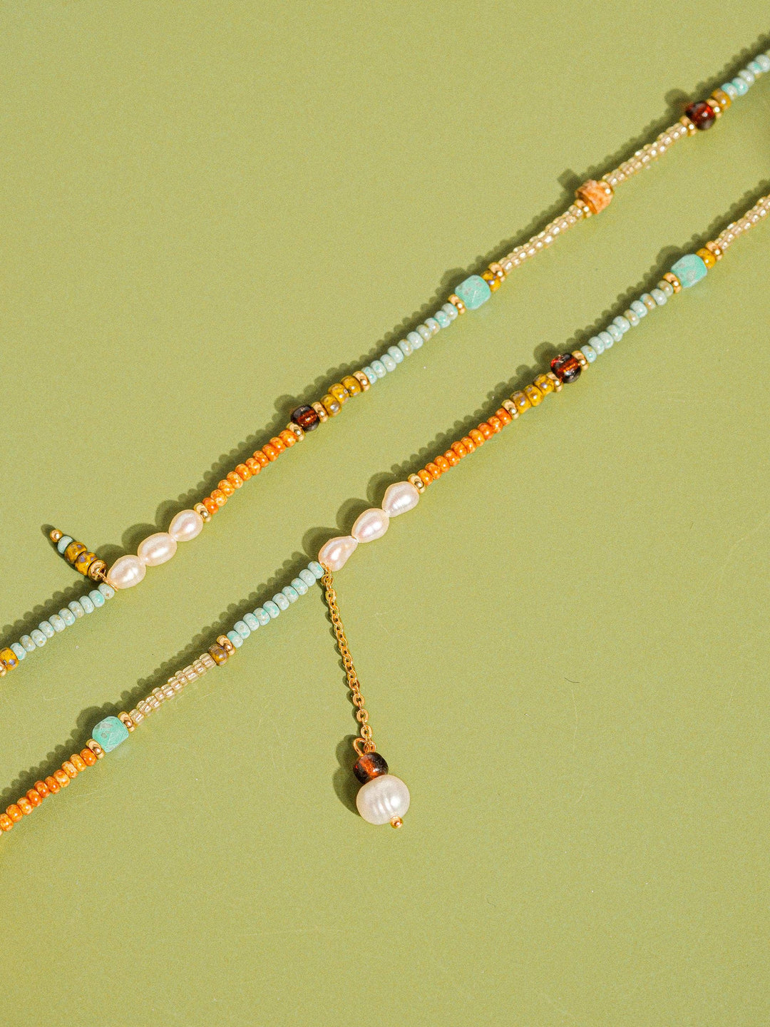 18K Handmade  Bohemian Beaded Stack Necklaces