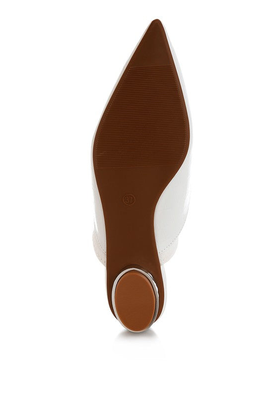 Renata Fantasy Heel Croco Mules