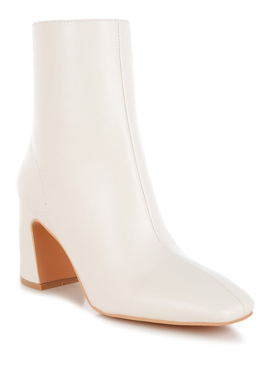 Bruna Square Toe Ankle Boots