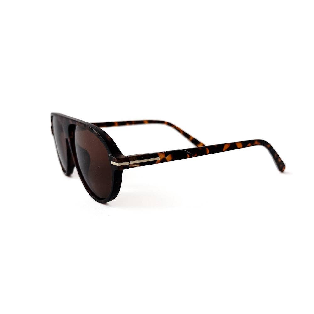 Retro Oval Flat Aviator Sunglasses