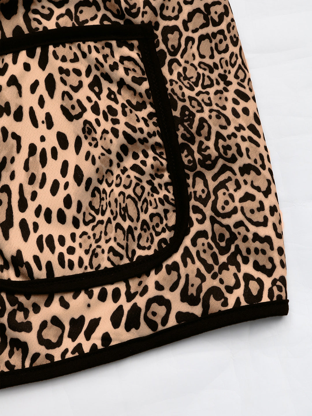 Open Front Leopard  Long Sleeve Jacket