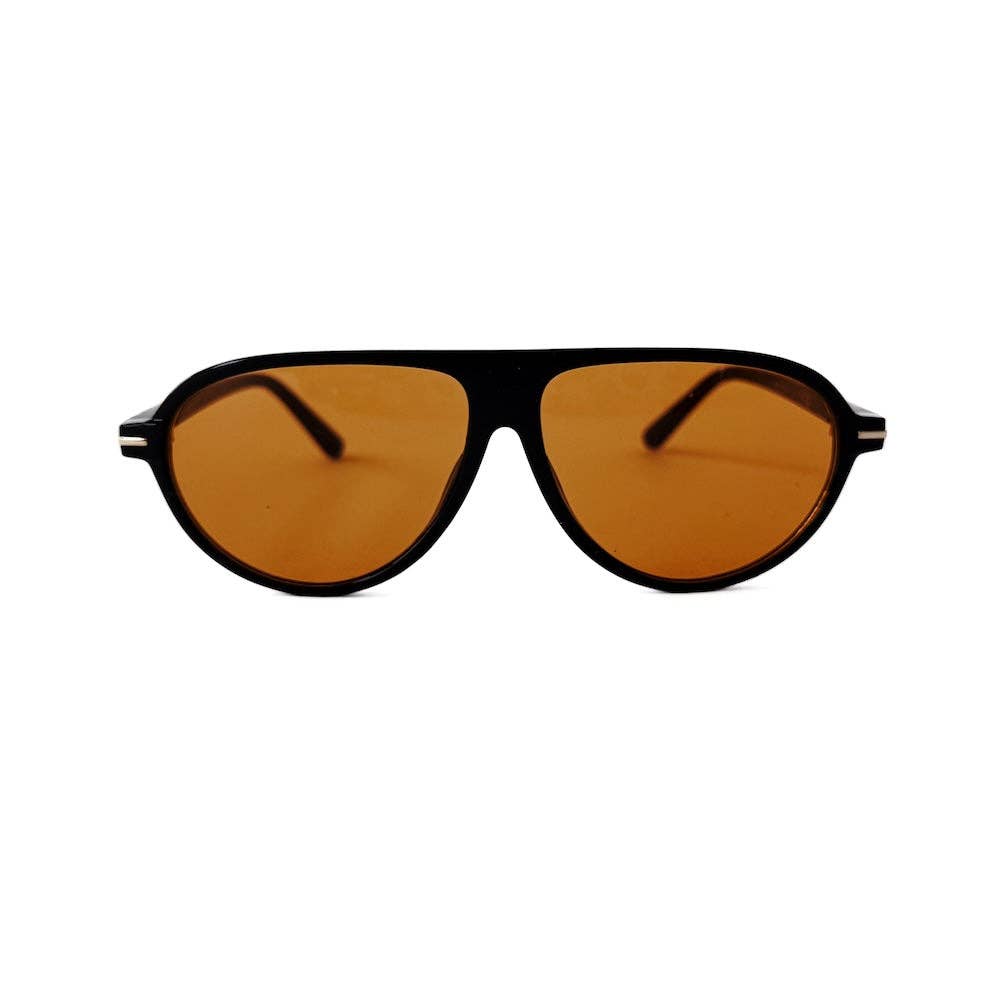 Retro Oval Flat Aviator Sunglasses