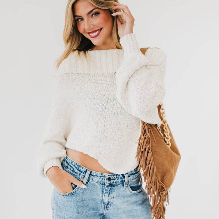 Kass Suede Fringe Slouchy Bag