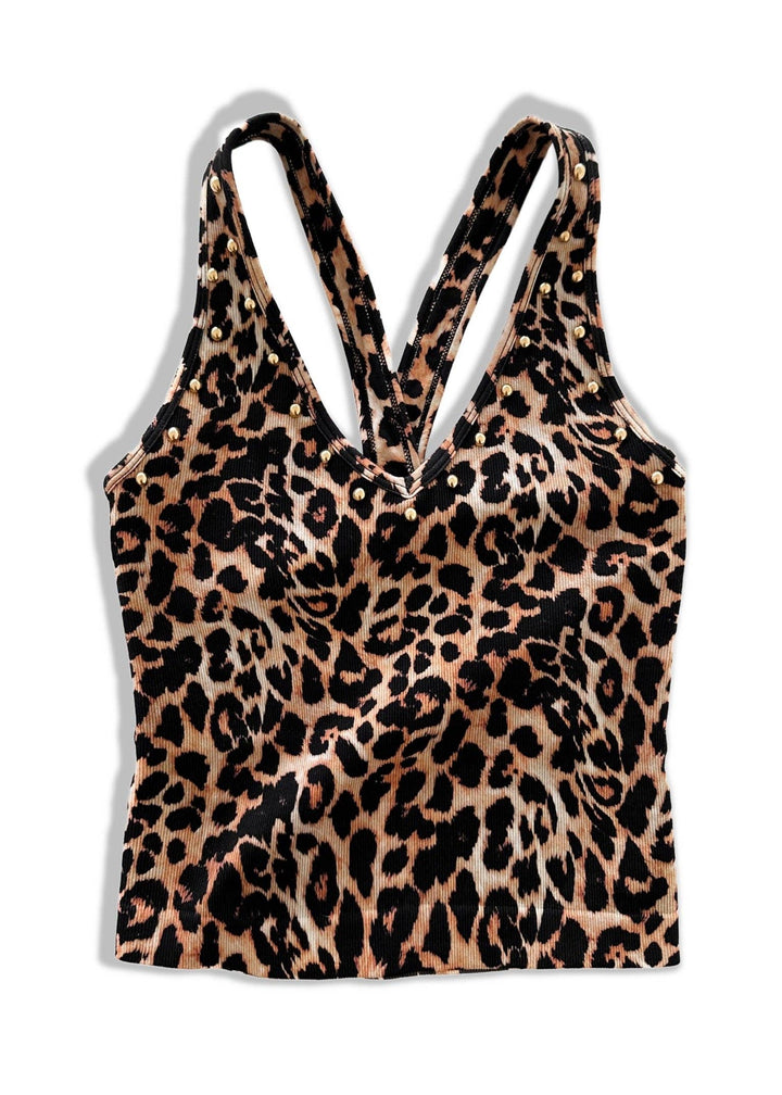 STUDDED BACK SMOOTHING V-NECK BRAMI