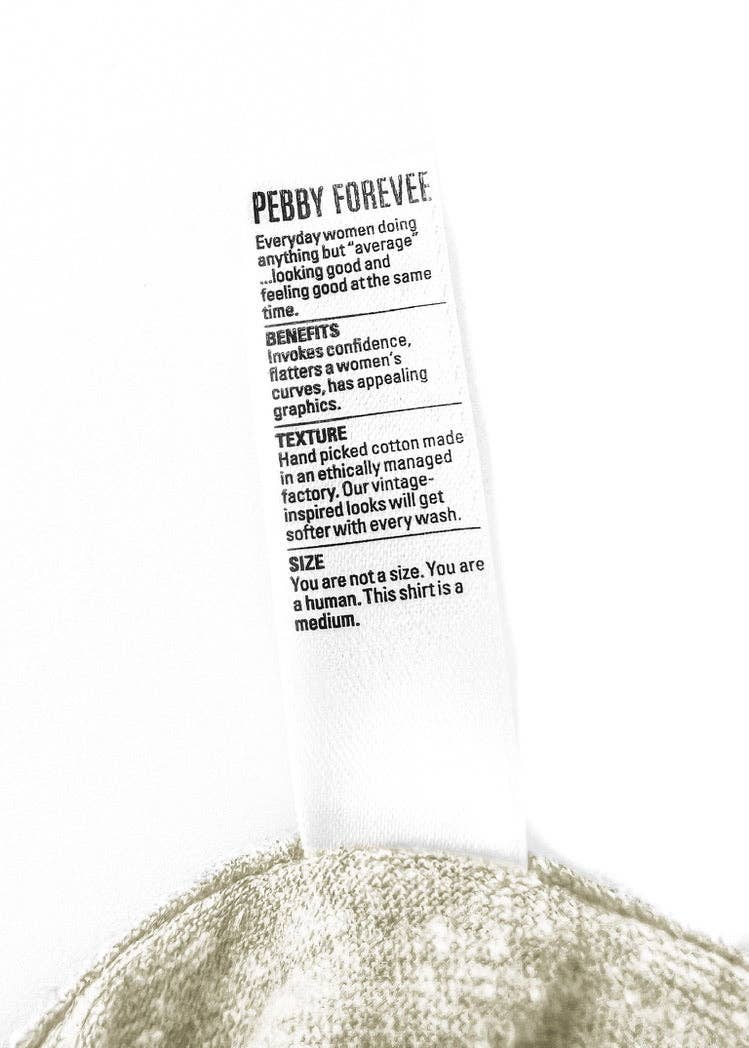 CROPPED PEBBY BASICS BLEACHED OUT IVORY TEE
